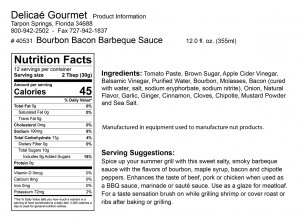 Bourbon Bacon Barbecue Sauce "Gluten-Free"
