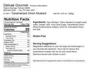 Caramelized Onion Mustard "Gluten-Free"