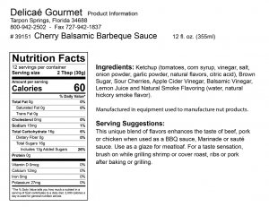 Cherry Balsamic Barbecue Sauce "Gluten-Free"