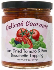 Sun-Dried Tomato and Basil Bruschetta Topping