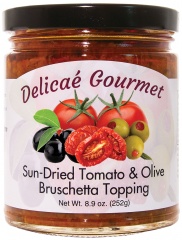 Sun-Dried Tomato and Olive Bruschetta Topping