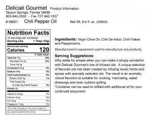 Chili Pepper Oil "Gluten-Free"