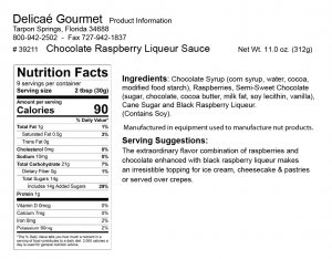 Chocolate Raspberry Liqueur Sauce "Gluten-Free"