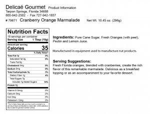 Cranberry Orange Marmalade "Gluten-Free"