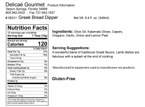 Greek Bread Dipper "Gluten-Free"