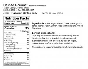 Hazelnut Coffee Jelly "Gluten-Free"