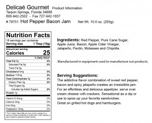 Hot Pepper Bacon Jam "Gluten-Free"