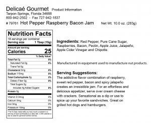 Hot Pepper Raspberry Bacon Jam "Gluten-Free"