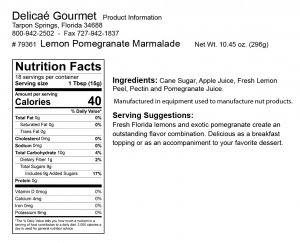 Lemon Pomegranate Marmalade "Gluten-Free"