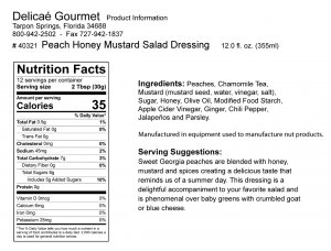 Peach Honey Mustard Salad Dressing "Gluten-Free"