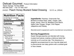 Peach Honey Mustard Salad Dressing "Gluten-Free"