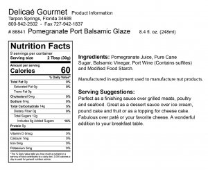 Pomegranate Port Balsamic Glaze "Gluten-Free"