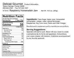 Raspberry Horseradish Jam "Gluten-Free"