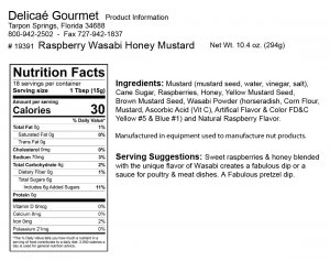Raspberry Wasabi Honey Mustard "Gluten-Free"