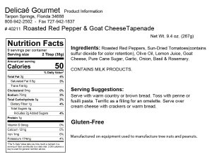 Roasted Red Pepper and Goat Cheese Tapenade