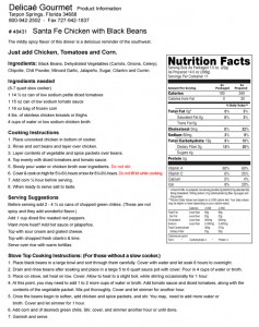 Santa Fe Chicken with Black Beans Slow Cooker Dinner