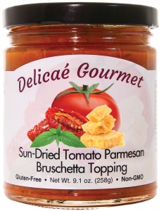 Sun-Dried Tomato Parmesan Bruschetta Topping "Gluten-Free"