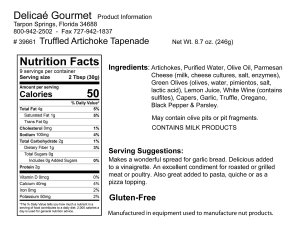 Truffled Artichoke Tapenade "Gluten-Free"