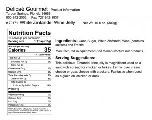 White Zinfandel Wine Jelly "Gluten-Free"