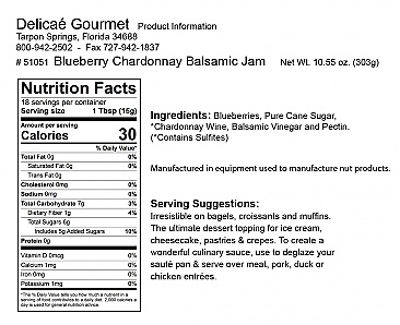 Blueberry Chardonnay Balsamic Jam