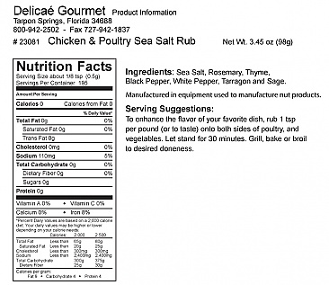 Chicken & Poultry Sea Salt Rub