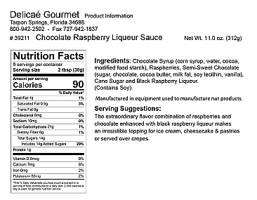 Chocolate Raspberry Liqueur Sauce