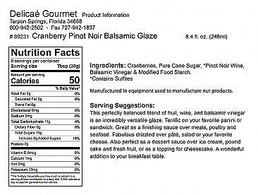 Cranberry Pinot Noir Balsamic Glaze