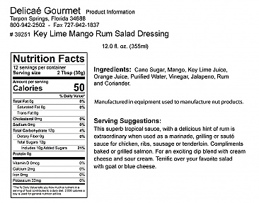 Key Lime Mango Rum Salad Dressing