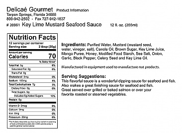 Key Lime Mustard Seafood Sauce