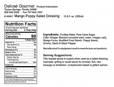 Mango Poppy Salad Dressing