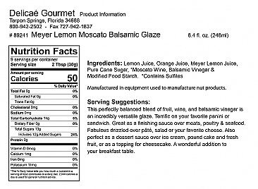 Meyer Lemon Moscato Balsamic Glaze
