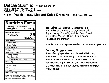 Peach Honey Mustard Salad Dressing