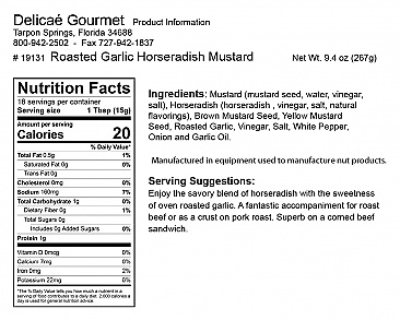 Roasted Garlic Horseradish Mustard