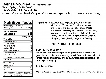 Roasted Red Pepper Parmesan Tapenade