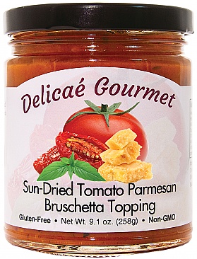 Sun-Dried Tomato Parmesan Bruschetta Topping