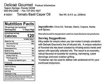 Tomato Basil Caper Oil