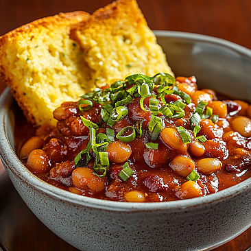 BBQ Beans & Country Corn Bread Slow Cooker Dinner