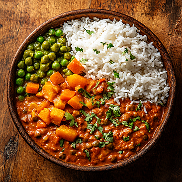 Indian Curry with Rice & Dhal Slow Cooker Dinner