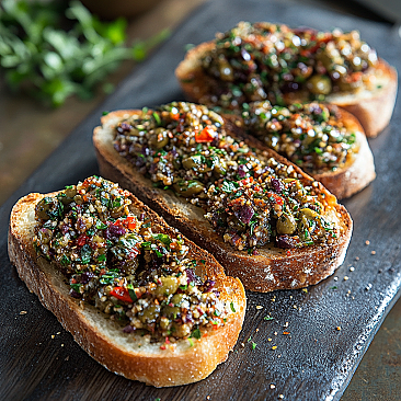 Black and Green Olive Tapenade