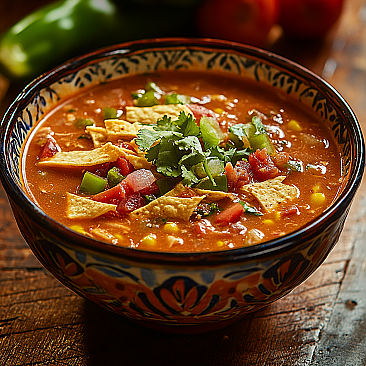 Mexican Fiesta Tortilla Slow Cooker Soup
